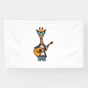 Lona Cuidada jirafa tocando guitarra jirafas músico Mus