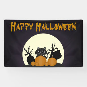 Lona Cuidados niños Halloween Party Black Cat Graveyar