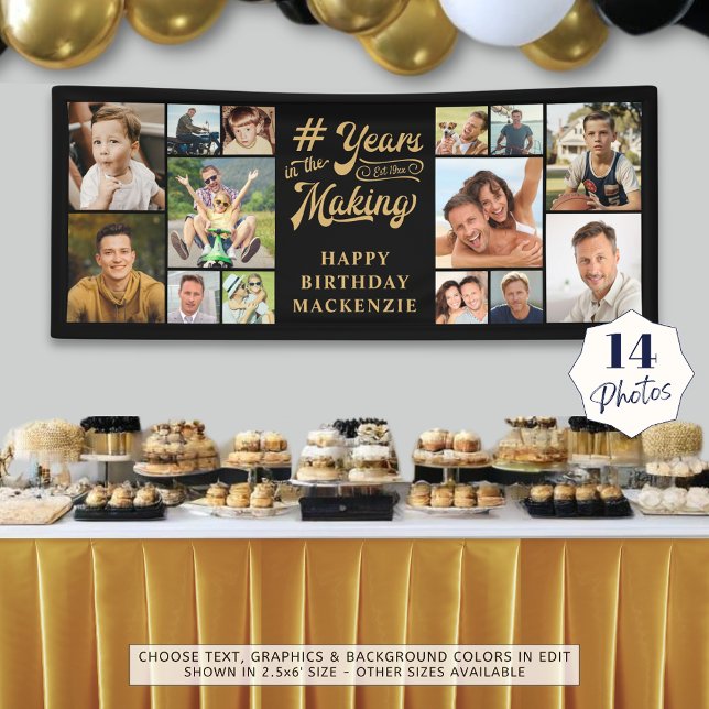 Lona Cumpleaños 14 años de Collage de fotos en proceso (Subido por el creador)