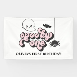 Lona Cumpleaños 1 de Halloween Spooky One