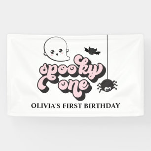 Lona Cumpleaños 1 de Halloween Spooky One