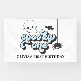 Lona Cumpleaños 1 de Halloween Spooky One