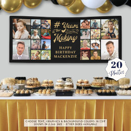 Lona Cumpleaños 20 años de Collage de fotos en proceso