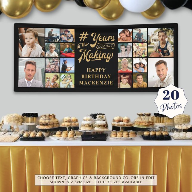 Lona Cumpleaños 20 años de Collage de fotos en proceso (Subido por el creador)