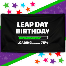 Lona Cumpleaños 29 de Febrero Año Bisiesto 75% Cargando