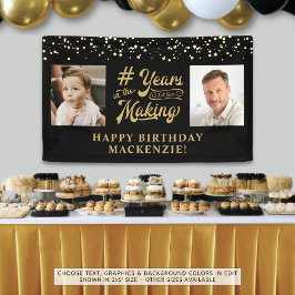 Lona Cumpleaños 2 fotos años en hacer oro negro