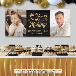 Lona Cumpleaños 2 fotos años en hacer oro negro