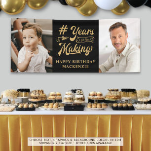 Lona Cumpleaños 2 fotos años en hacer oro negro