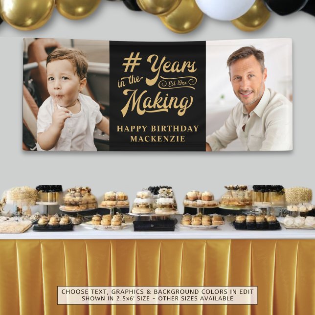 Lona Cumpleaños 2 fotos años en hacer oro negro (Subido por el creador)