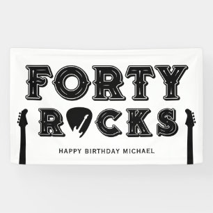 Lona Cumpleaños 40 Forty Rocks Guitar Pick