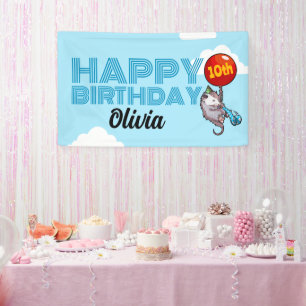Lona Cumpleaños! Añadir el globo Opossum Nombre y Edad