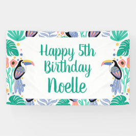 Lona Cumpleaños! Ave Tropical Turca