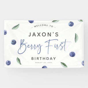 Lona Cumpleaños 'Berry First' de Arándanos 1er año