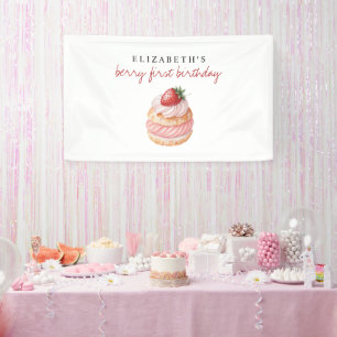 Lona Cumpleaños Chic Sweet Berry Primero