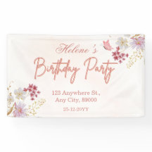 Cumpleaños con Acuarela Rosa Personalizable