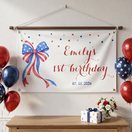 Lona Cumpleaños con tema del 4 de julio americano