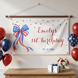 Lona Cumpleaños con tema del 4 de julio americano