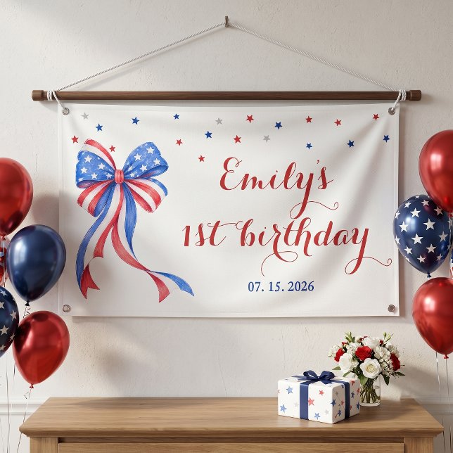 Lona Cumpleaños con tema del 4 de julio americano (Subido por el creador)