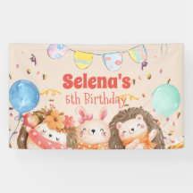 cumpleaños de animales del bosque acuático