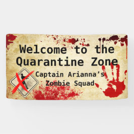 Lona Cumpleaños de Apocalipsis Zombi | Biohazard de Hal