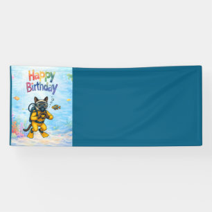 Lona Cumpleaños de buzo de inmersión