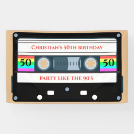 Lona cumpleaños de cassette de época