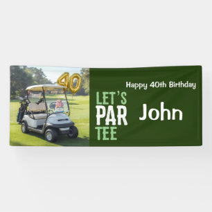 Lona Cumpleaños de Golf 40 para fiesta de golfista