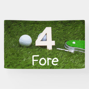 Lona Cumpleaños de golf para golfistas de 4 años