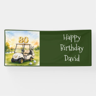 Lona Cumpleaños de golfista número 80