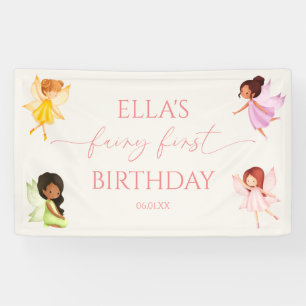 Lona Cumpleaños de hadas encantadas por primera vez 1