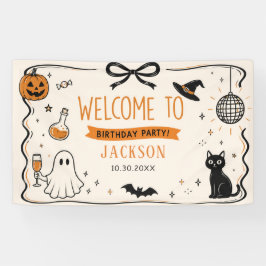 Lona Cumpleaños de Halloween Fantasma