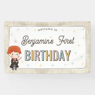Lona Cumpleaños de Harry Potter Chibi Ron Weasley Mago