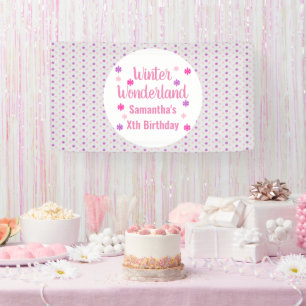 Lona Cumpleaños de Invierno Mágico