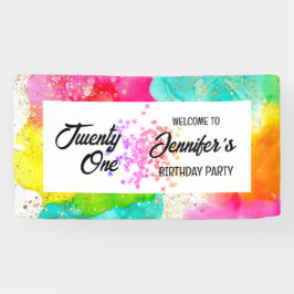 Lona Cumpleaños de la coloración de color de la salpica