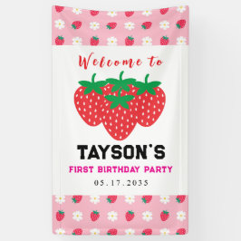 Lona Cumpleaños de la primera fresa