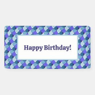 Lona Cumpleaños de las Formas Azules