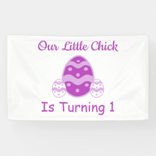 Lona Cumpleaños de Little Chick 1 año