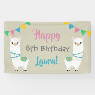 Lona Cumpleaños de Llama