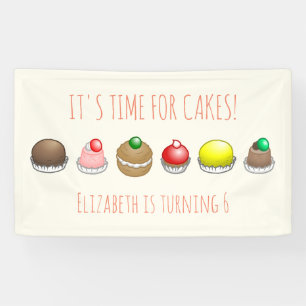 Lona Cumpleaños de los pasteles pequeños