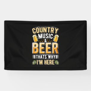 Lona Cumpleaños de música country bebedor de cerveza be