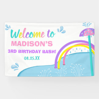 Lona Cumpleaños de niña en Cuties Splish Splash Pad Wat