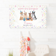 Cumpleaños de niñas con perro cachorro