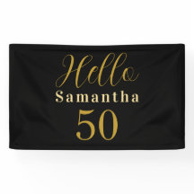 Cumpleaños de Oro Negro, 50 Años Personalizado