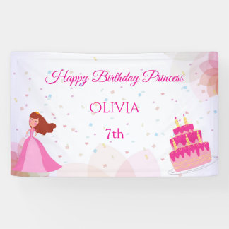 Lona Cumpleaños de princesa de Disney elegante