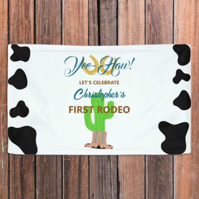 Lona Cumpleaños de Rodeo de Vaquero Occidental (Subido por el creador)