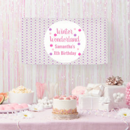 Lona Cumpleaños de Winter Wonderland