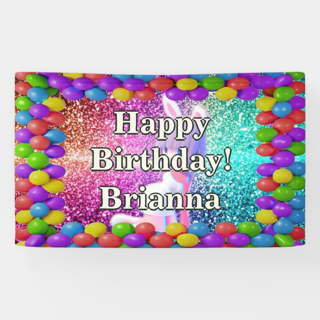 Lona cumpleaños del animador de Bunny (Horizontal)