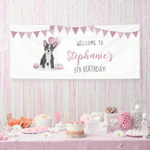 Lona Cumpleaños del Bulldog francés