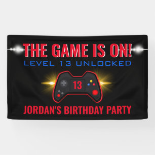 Lona Cumpleaños del juego de video