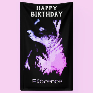 Lona Cumpleaños del Oso de Medianoche